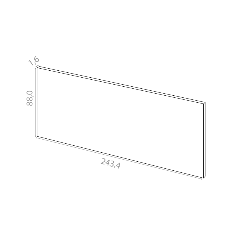 Cover panel 243x88cm