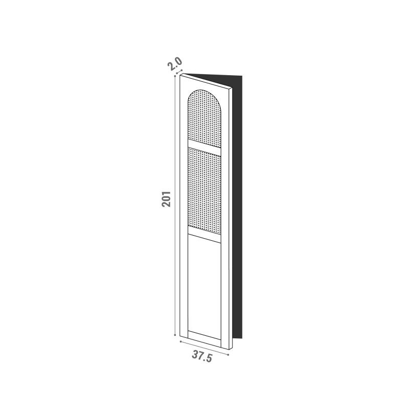 Door 37.5x201cm - left-hand hinges