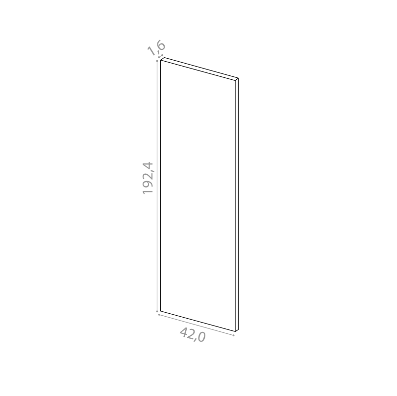 Cover panel 42x192cm