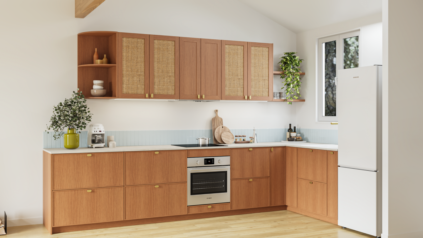 plum living Kitchen Honey oak