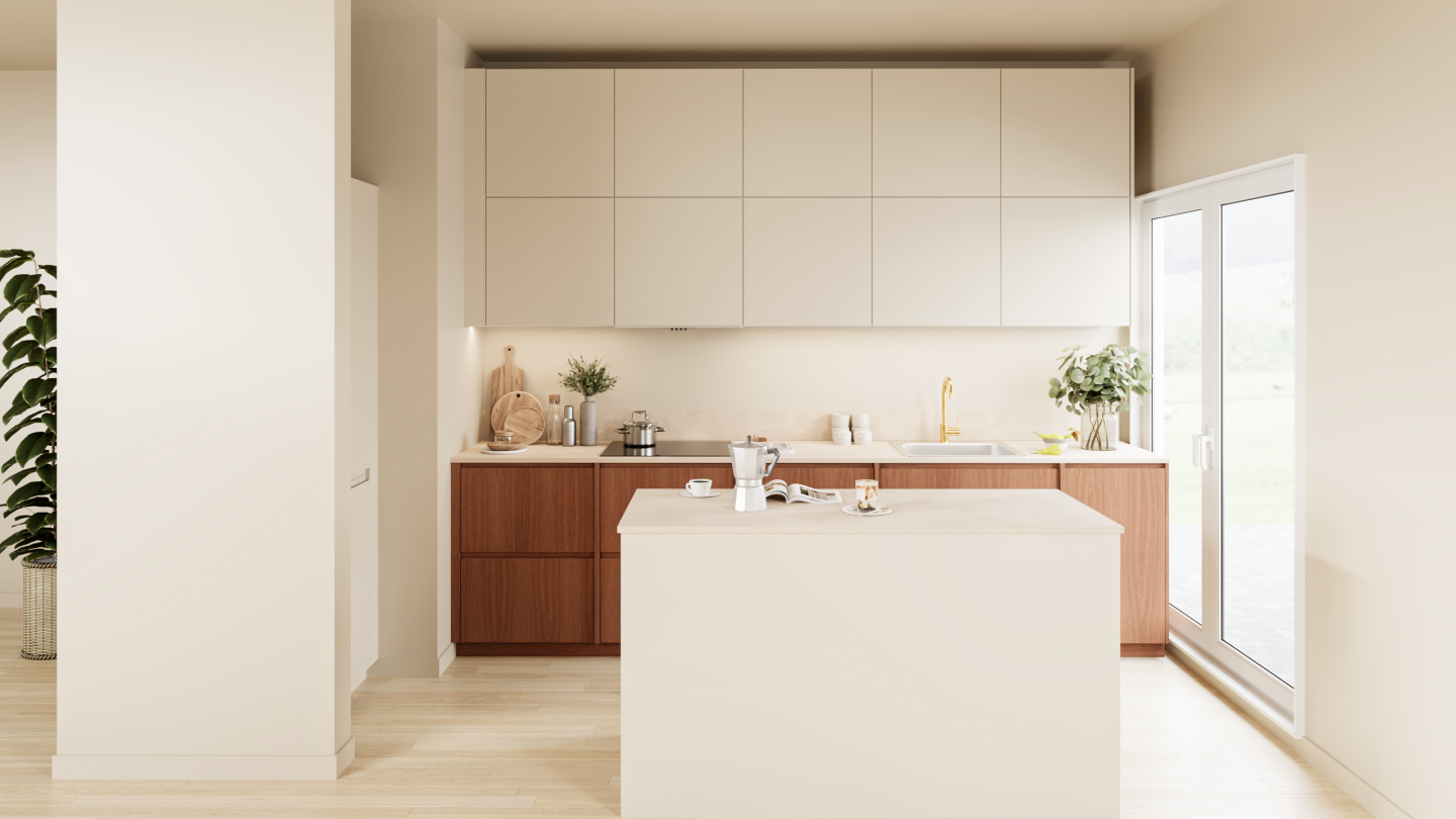 plum living Kitchen Natural Walnut, Beige 04 - Lin