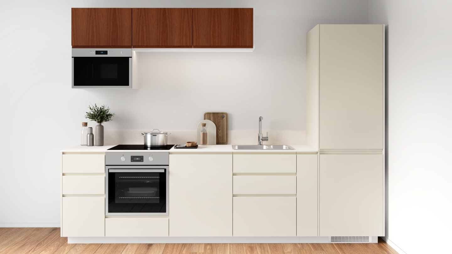 plum living Kitchen Natural Walnut, Beige 05 - Ivoire