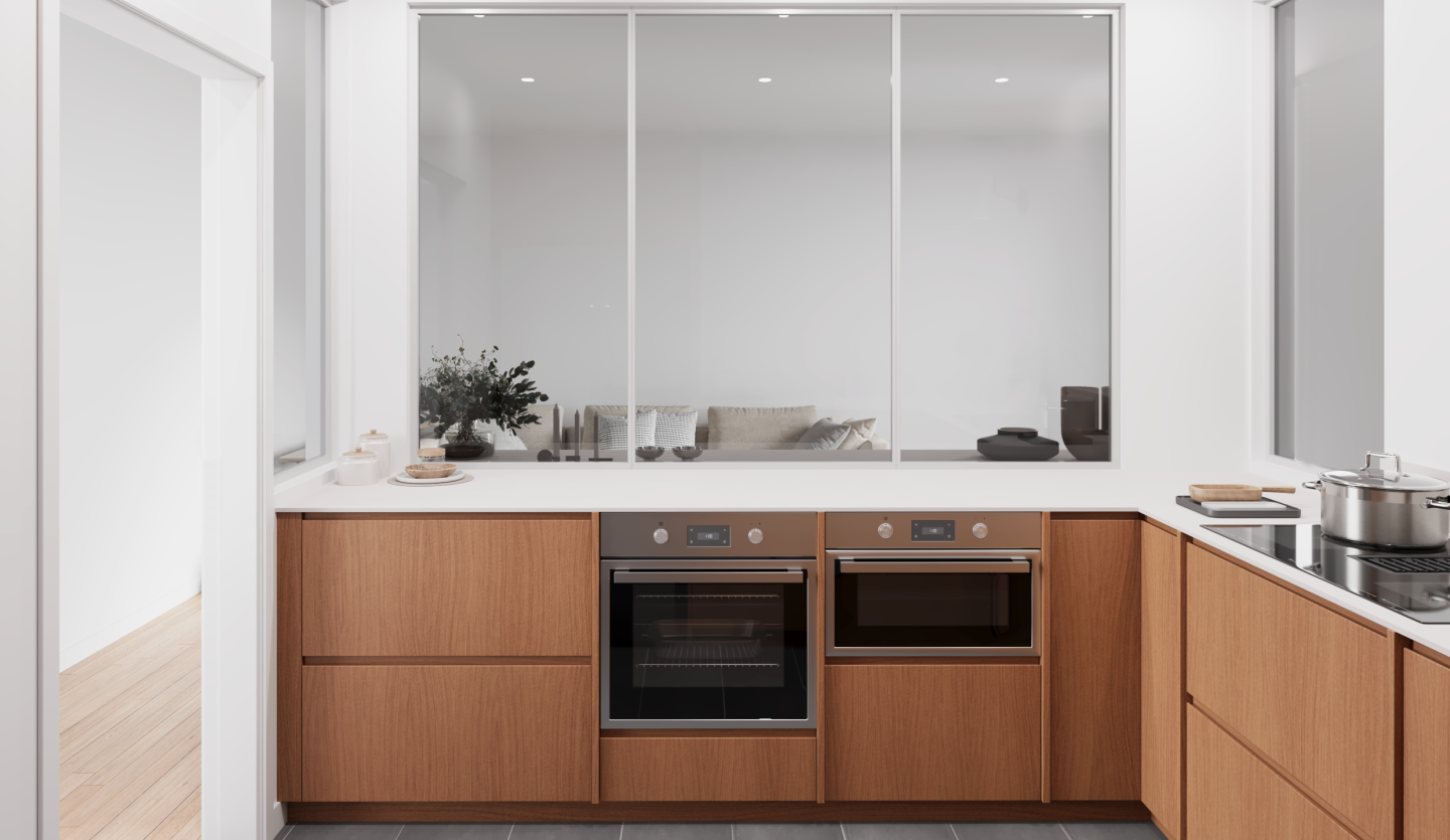 plum living Kitchen Honey oak