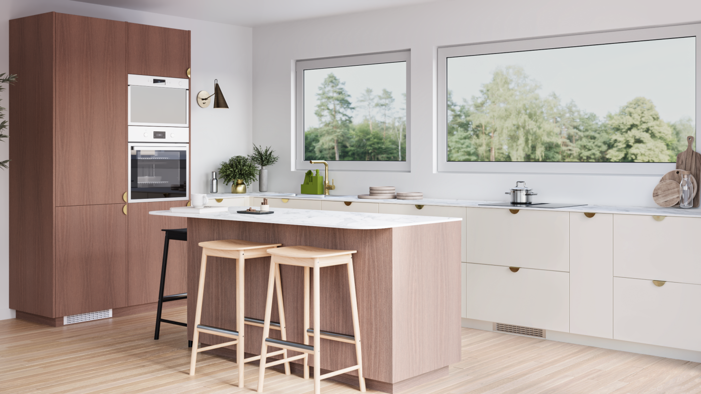 plum living Kitchen Natural Walnut, Beige 05 - Ivoire