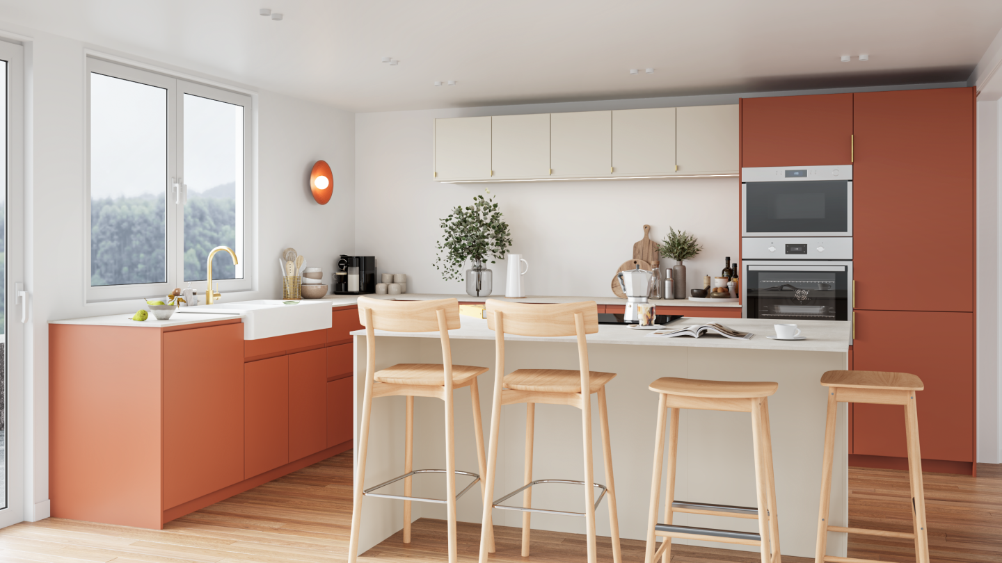 plum living Kitchen Beige 05 - Ivoire, Red 06 - Fauve
