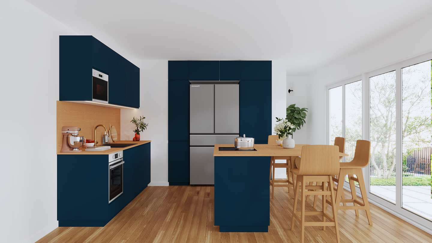 plum living Cuisine Bleu nuit
