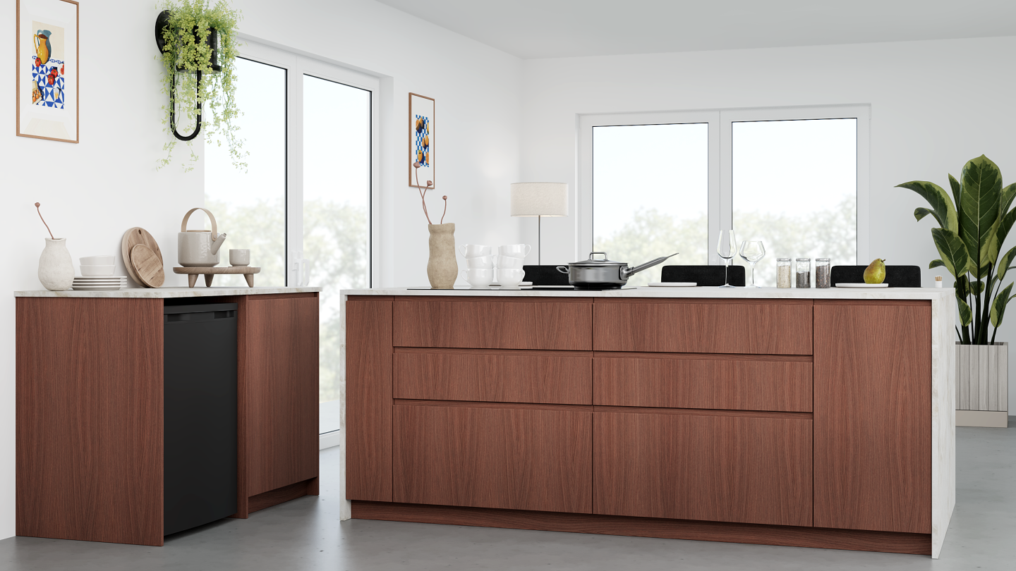 plum living Küche Walnuss Natur