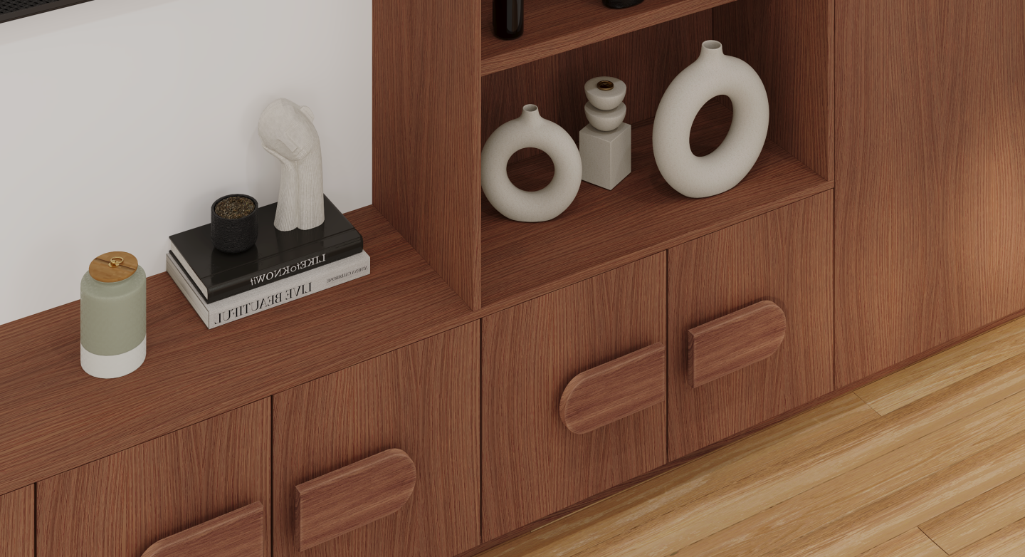 plum living Living room Natural Walnut