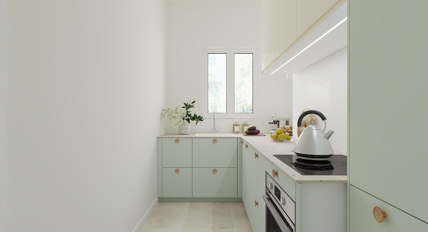 plum living Kitchen Green 01 - Amandier grisé