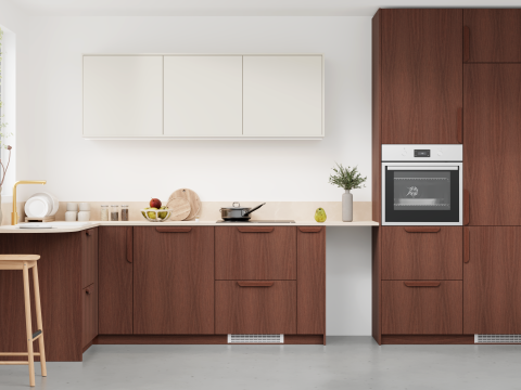 plum living Kitchen Natural Walnut, Beige 05 - Ivoire