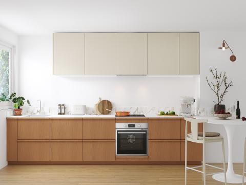 plum living Küche Beige 05 - Ivoire, Honig Eiche