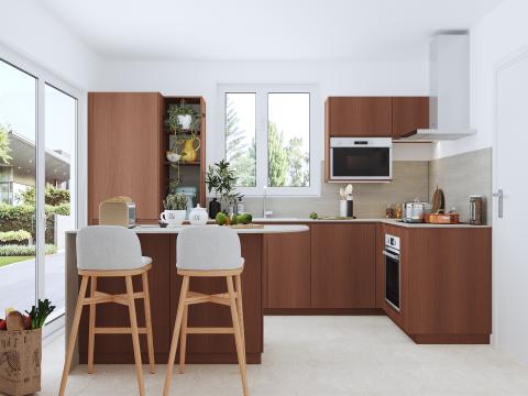 plum living Kitchen Natural Walnut
