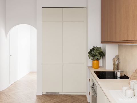 plum living Kitchen Natural Walnut, Beige 05 - Ivoire