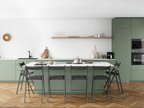 plum living Cuisine Vert de gris