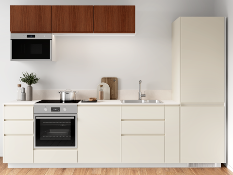 plum living Kitchen Natural Walnut, Beige 05 - Ivoire