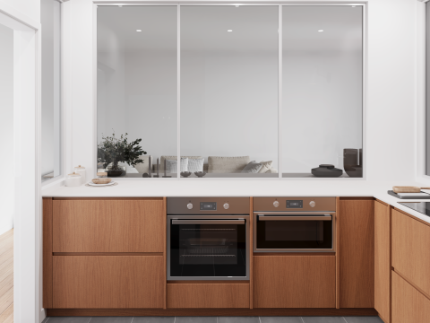 plum living Kitchen Honey oak