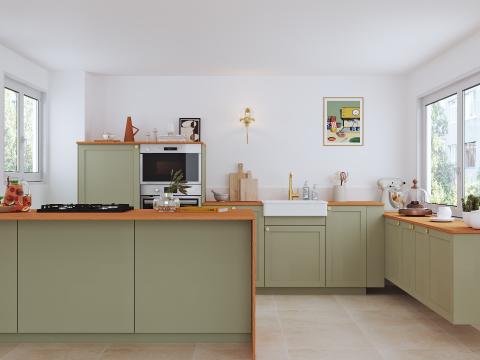 plum living Kitchen Green 05 - Stone