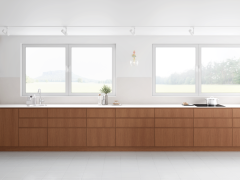 plum living Kitchen Honey oak