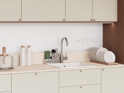 plum living Cuisine Noyer naturel, Lin
