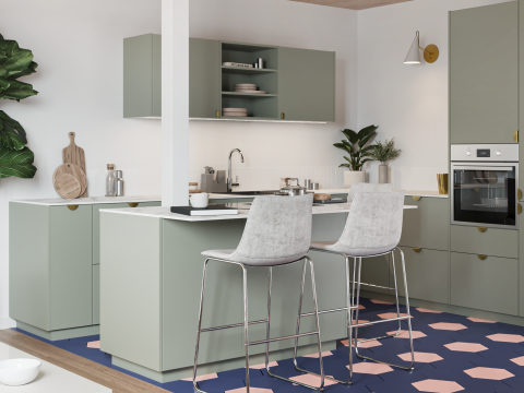 plum living Kitchen Green 05 - Stone