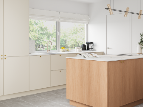 plum living Kitchen Natural Oak, Beige 05 - Ivoire