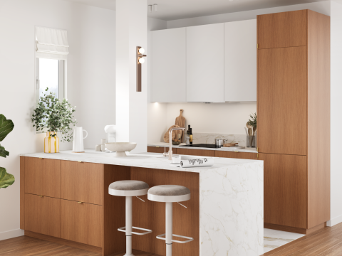 plum living Kitchen Honey oak
