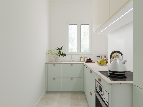 plum living Küche Grün 01 - Amandier grisé