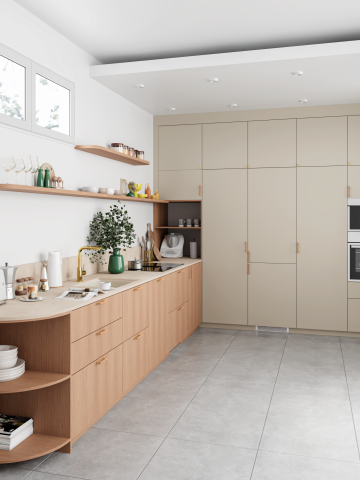 plum living Kitchen Natural Oak, Beige 04 - Lin