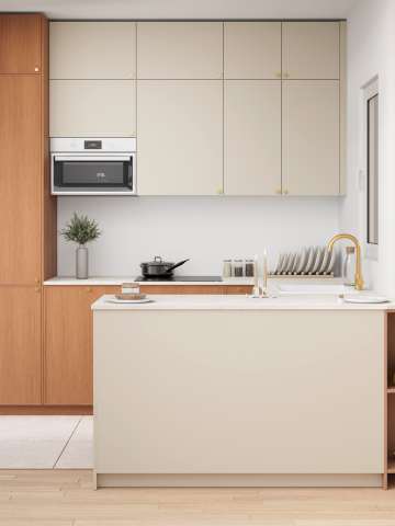 plum living Kitchen Natural Oak, Beige 04 - Lin