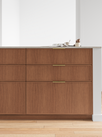 plum living Kitchen Beige 05 - Ivoire, Honey oak