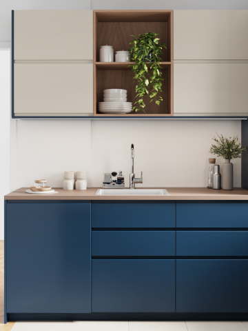 plum living Cuisine Bleu nuit, Lin
