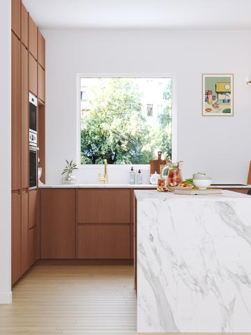 plum living Kitchen Natural Walnut