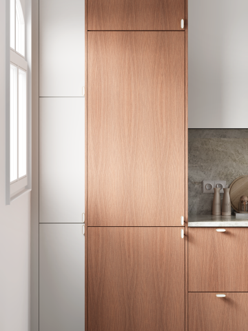 plum living Kitchen Natural Walnut, White 01 - Blanc pur