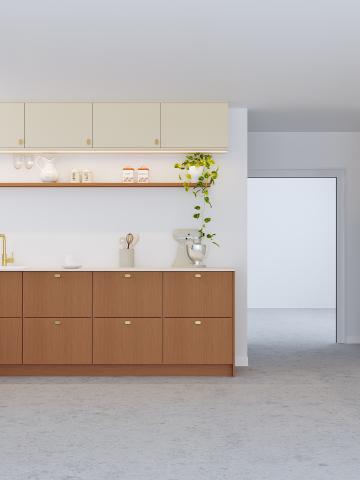 plum living Küche Beige 05 - Ivoire, Honig Eiche