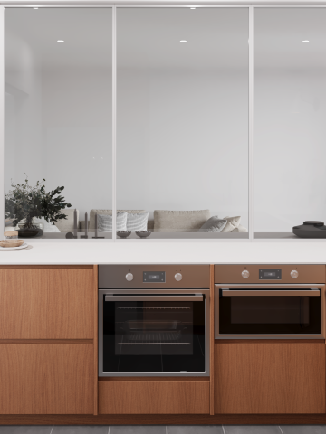 plum living Kitchen Honey oak