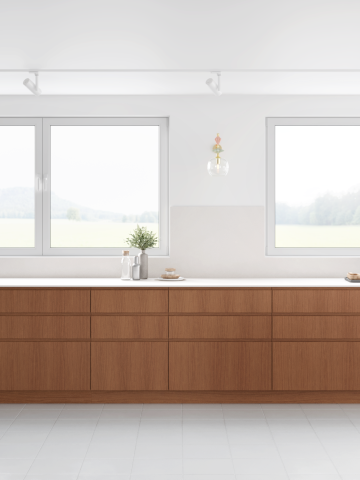 plum living Kitchen Honey oak
