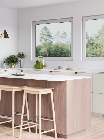 plum living Kitchen Natural Walnut, Beige 05 - Ivoire