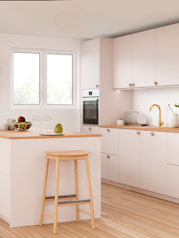 plum living Cuisine Beige rosé