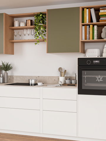 plum living Cuisine Blanc pur, Moss