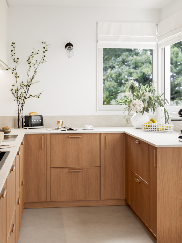 plum living Küche Beige 05 - Ivoire, Honig Eiche