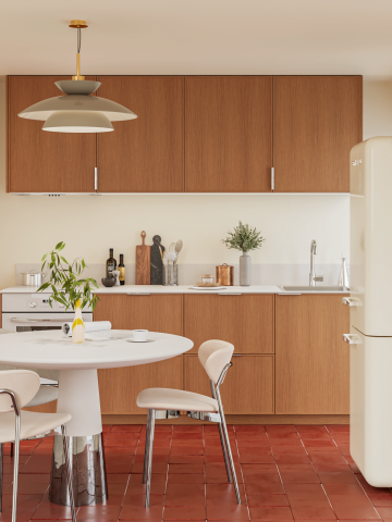 plum living Kitchen Honey oak