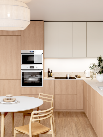 plum living Kitchen Natural Oak, Beige 05 - Ivoire