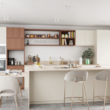 plum living Kitchen Natural Walnut, Beige 05 - Ivoire