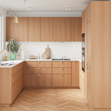 plum living Kitchen Honey oak