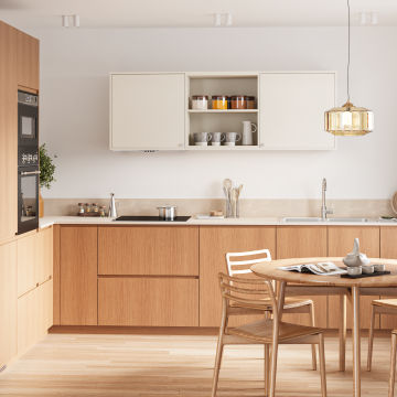 plum living Küche Beige 05 - Ivoire, Honig Eiche