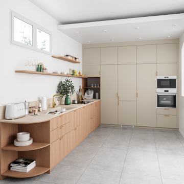 plum living Kitchen Natural Oak, Beige 04 - Lin
