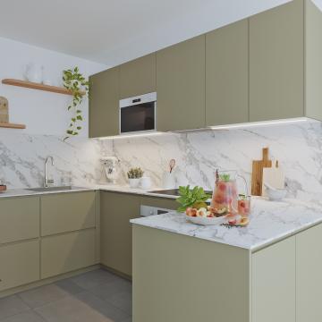 plum living Kitchen Natural Oak, Beige 05 - Ivoire