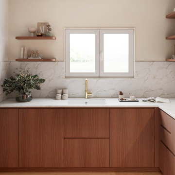 plum living Kitchen Natural Walnut, Beige 05 - Ivoire