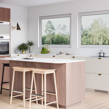 plum living Kitchen Natural Walnut, Beige 05 - Ivoire