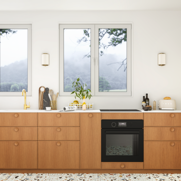 plum living Kitchen Honey oak